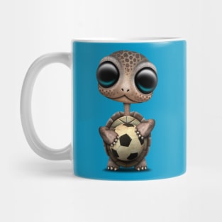 Cute Baby Turtle With Football Soccer Ball Mug